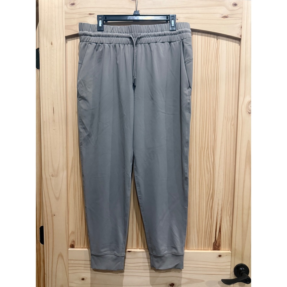 Members Mark Womens Travel Jogger Gray Stretch Recycled Nylon Pants Large